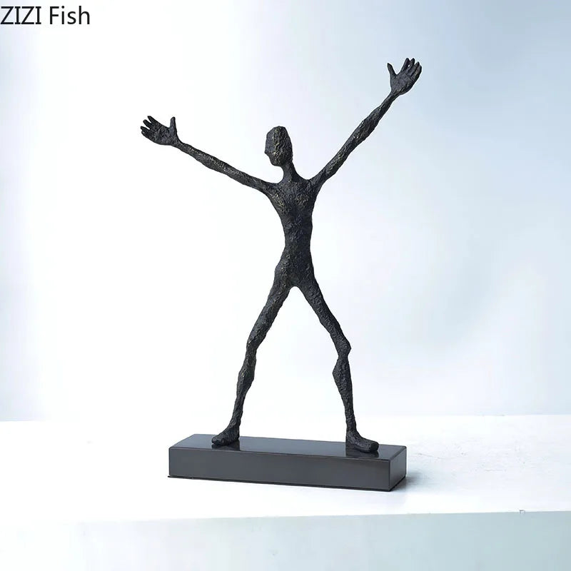 Afralia™ Abstract Lovers Sculpture Desk Ornament Home Decor Aesthetic Figure