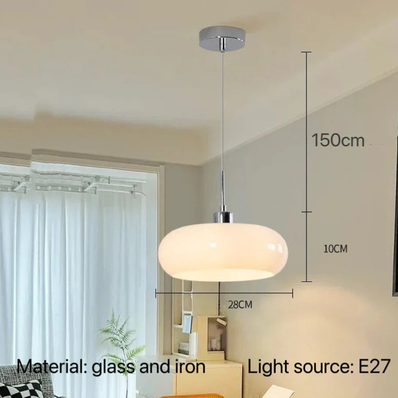 Afralia™ Glass Pendant Lamp Nordic Retro Restaurant Chandelier LED Lights for Bar Counter Bedroom