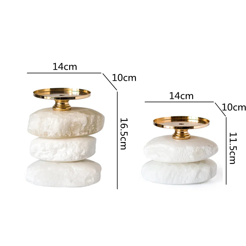 Afralia™ Natural Ore Handcrafted Candle Holder for Home Decor, Wedding Centerpieces