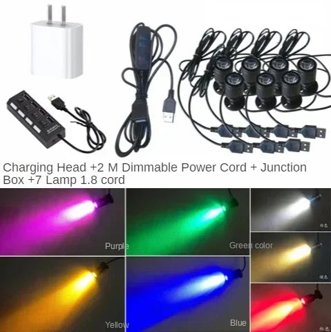 Afralia™ Mini Spotlight: Dimmable USB Focus for Cabinets, Wine Closets, Model Display Case