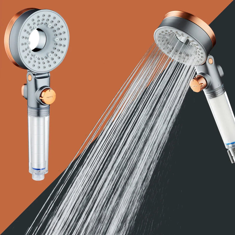 Afralia™ Dual-Sided Shower Head with 3 Jets & Water-Saving Filtration