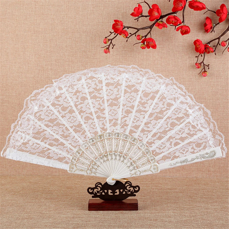 Afralia™ Flower Dance Hand Fan | Elegant Wedding Party Accessory