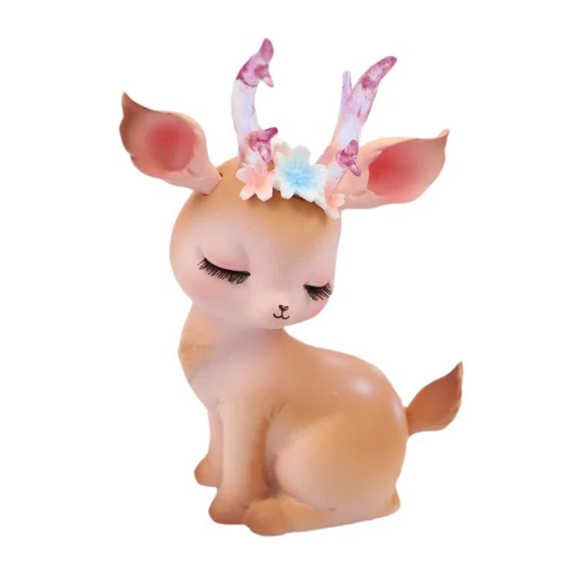 Afralia™ Mini Sika Deer Figurine for Home Decor and Fairy Gardens