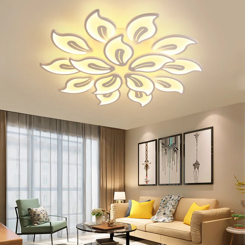 Afralia™ Modern LED Acrylic Chandelier for Living Room, Bedroom, Study - Ceiling Light Fixtures