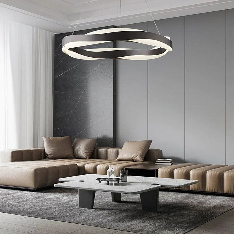 Afralia™ Modern LED Pendant Chandelier for Living Bedroom Study Bar Dining Room