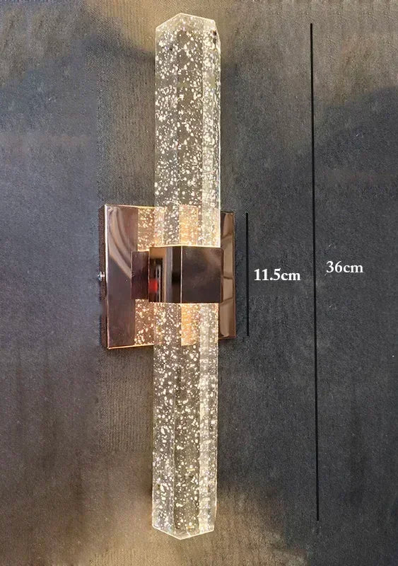 Afralia™ Bubble Crystal LED Wall Lamp: Modern Bathroom Living Room Bedroom Sconce Lighting