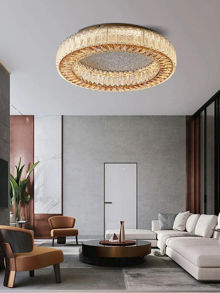 Afralia™ Crystal Ceiling Lamp: Luxury Postmodern Design for Living Room & Bedroom