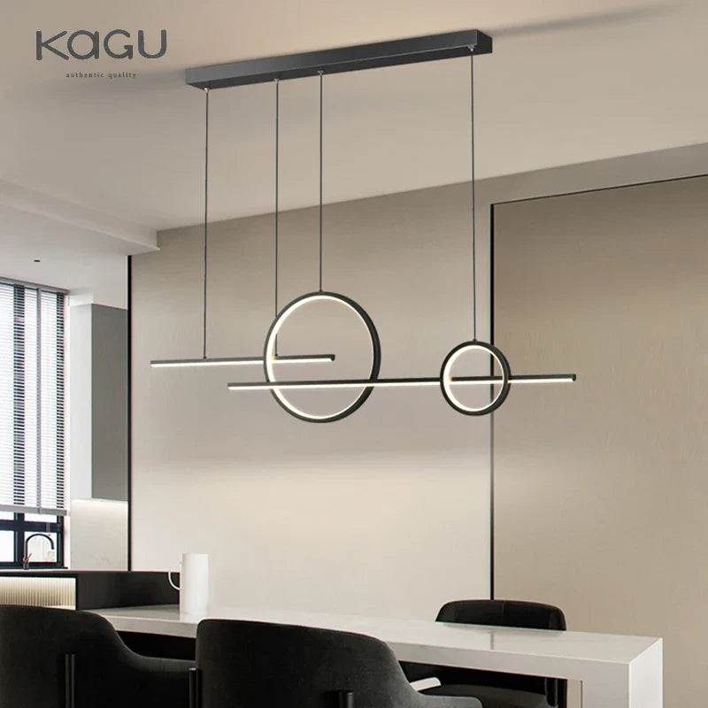 Afralia™ LED Dining Room Pendant Chandelier for Living Room, Study, and Bar Counter