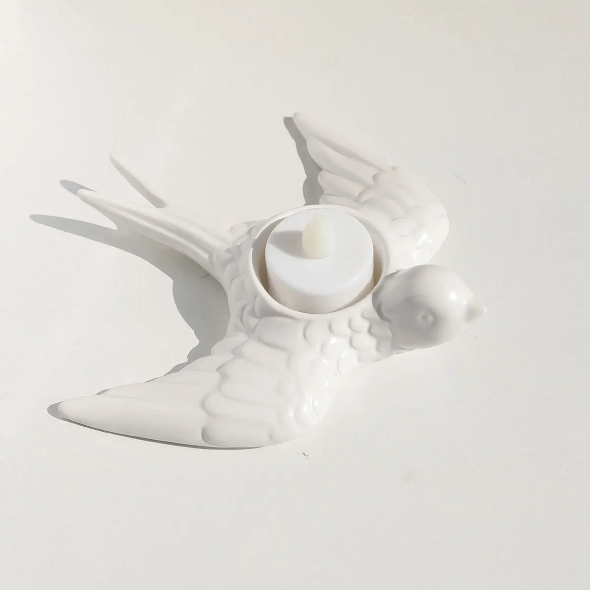 Afralia™ Golden Bird Ceramic Candle Holder Tray Wedding Decoration