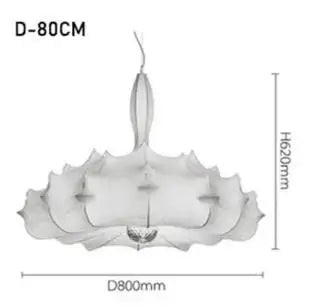 Afralia™ Zeppelin Silk Chandelier: Hand-Woven Modern Japanese Country Style Dining Room Lamp