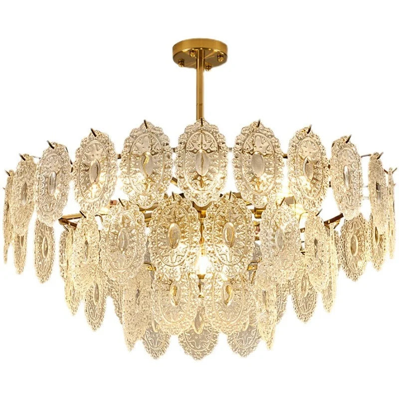 Afralia™ Luxury Crystal Glass Chandelier Lights for Bedroom Living Dining Room