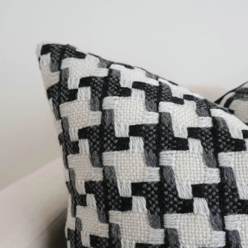 Afralia™ Houndstooth Crochet Cushion Cover Nordic Minimalist Throw Pillow