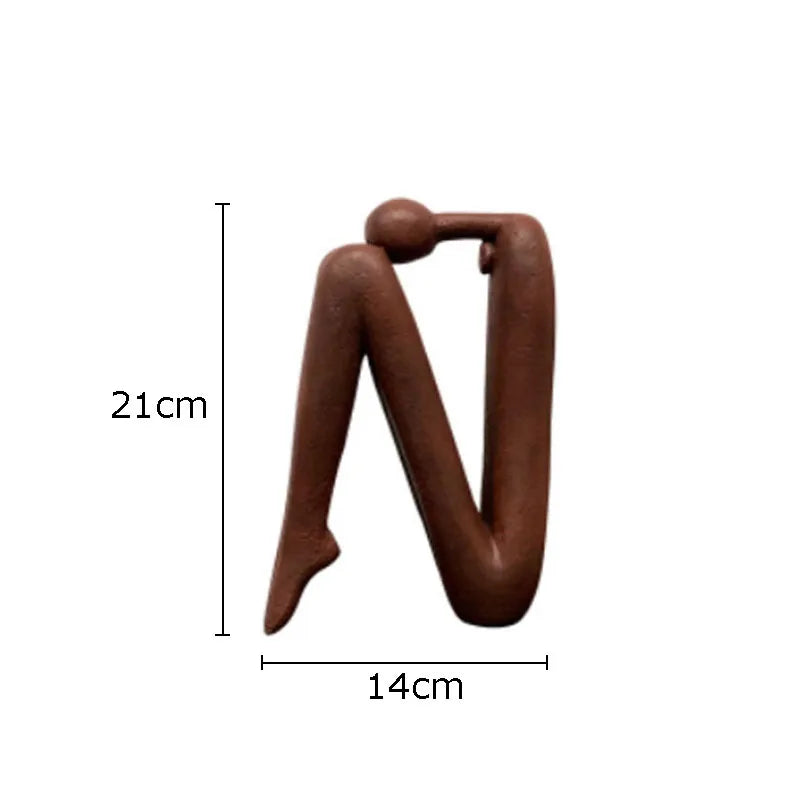 Afralia™ Abstract Figure Resin Sculpture Desk Decor Modern Home Ornament