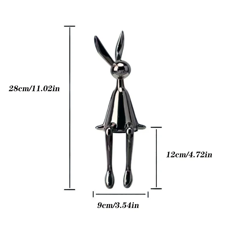Afralia™ Rabbit Sculpture: Unique Nordic Home Decor Figurine for Christmas Interior Gift & Desk Decor
