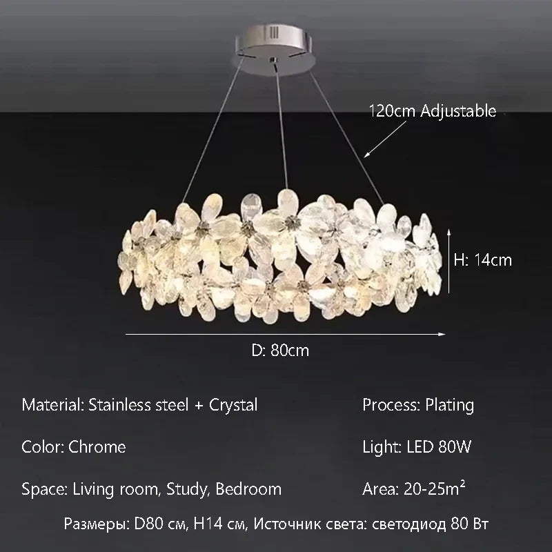 Afralia™ Crystal LED Chandelier: French Style Chrome Plated Pendant Light for Home Decor