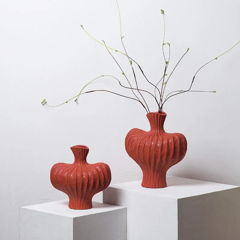 Afralia™ Fringe Heterophore Vase - Handcrafted Porcelain Floral Arrangement Ornament