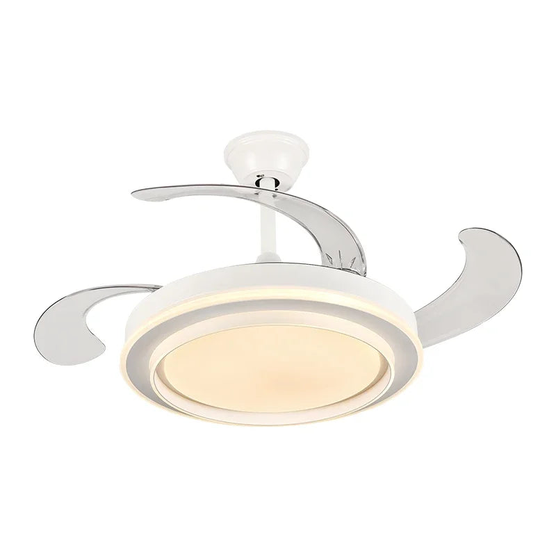 Afralia™ Copper Ceiling Fan Lights Remote Control 36/42inch Gold Fan Lamps