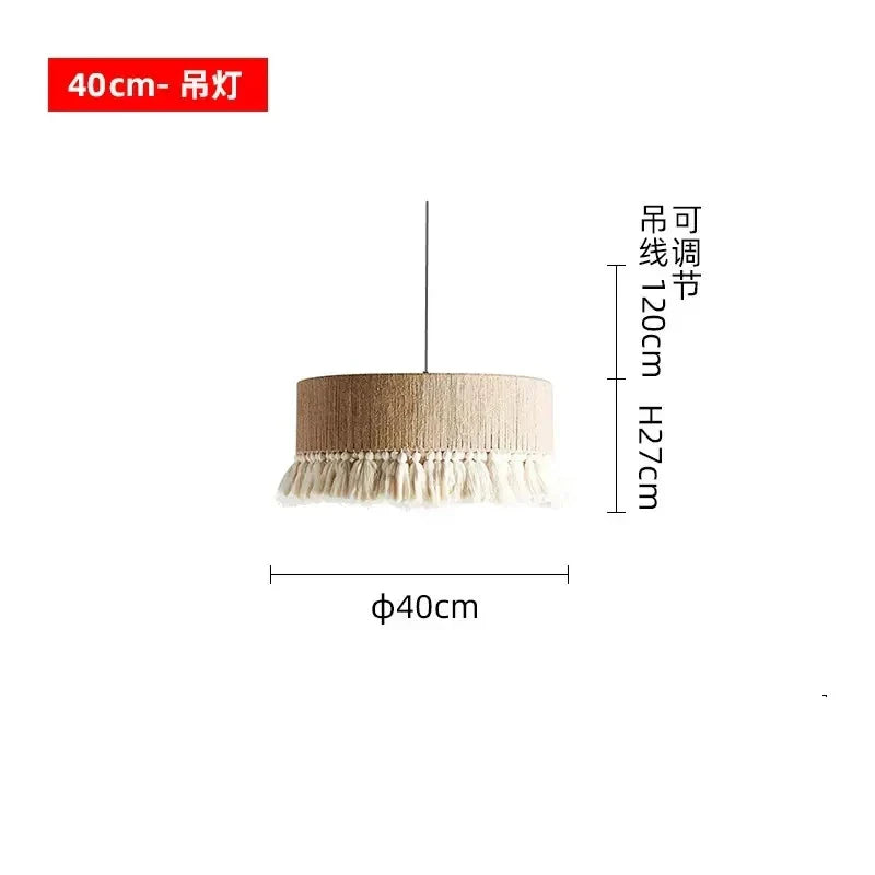 Afralia™ Bohemian Tassel Chandelier: Handmade Nordic Pendant Lamp for Bedroom, Living Room, Kitchen