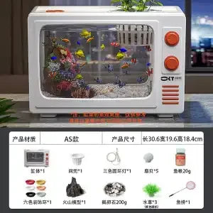 Afralia™ Desktop Fish Tank: Filtered Oxygen Generator for Living Room Goldfish Aquarium