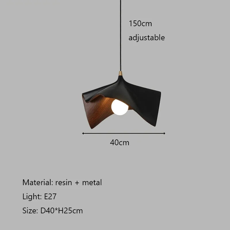 Afralia™ Retro Wood Color LED Chandelier for Restaurant Bar Dining Room