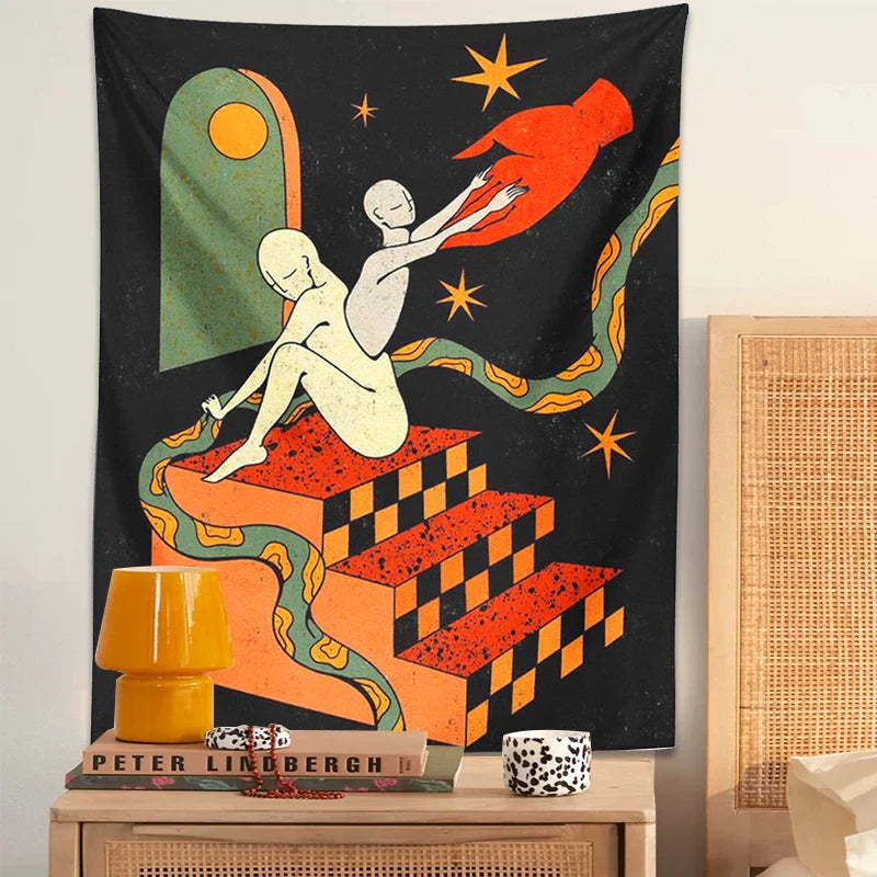 Afralia™ Mandala Macrame Wall Hanging Tapestries for Home Decor