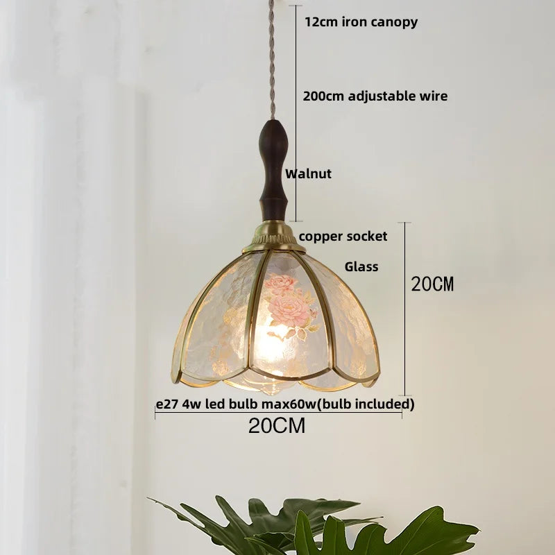 Afralia™ Flower Glass LED Pendant Lights - Modern Luxury Nordic Design