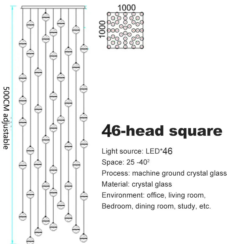 Afralia™ Crystal Ball LED Chandelier for Modern Living Room & Bedroom décor
