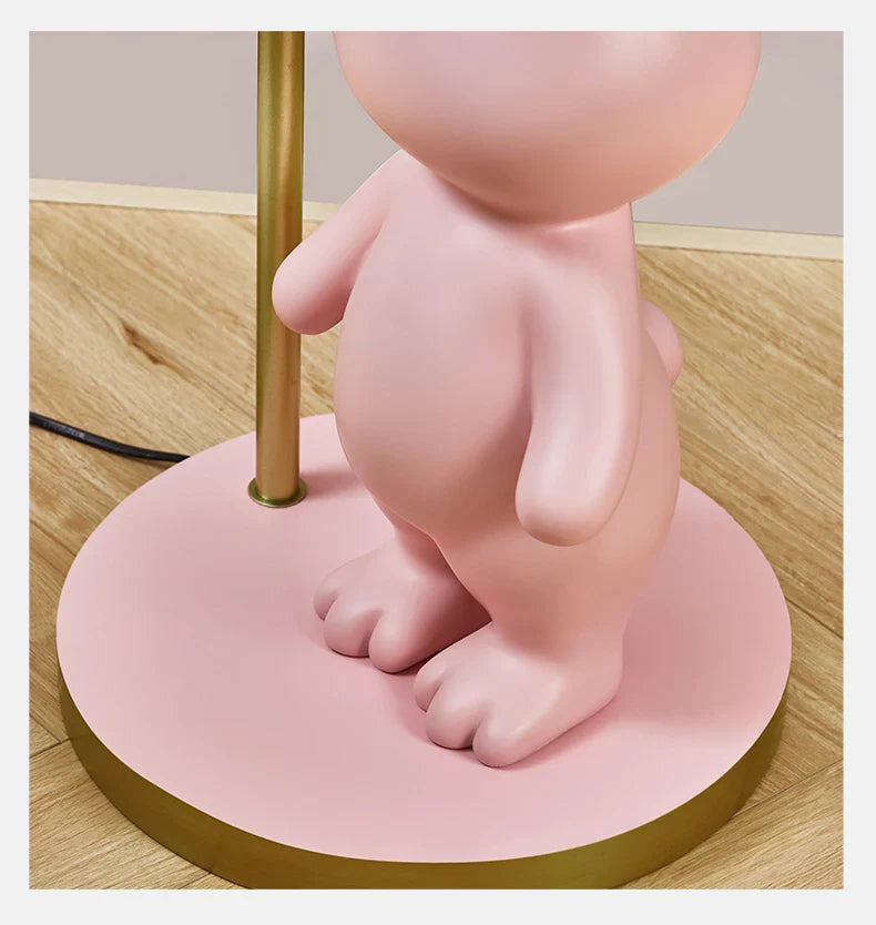 Afralia™ Resin Floor Lamp with Round Table for Children's Room and Study