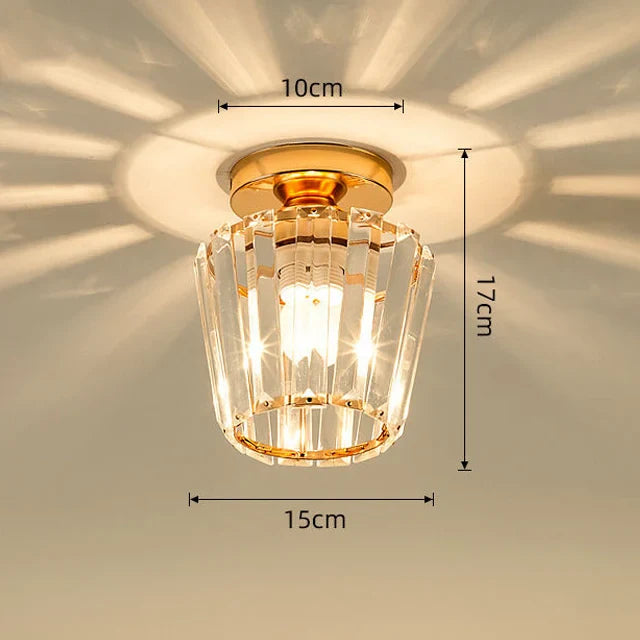 Afralia™ K9 Crystal Pendant Light LED Ceiling Lamp Nordic Chandelier for Living Room