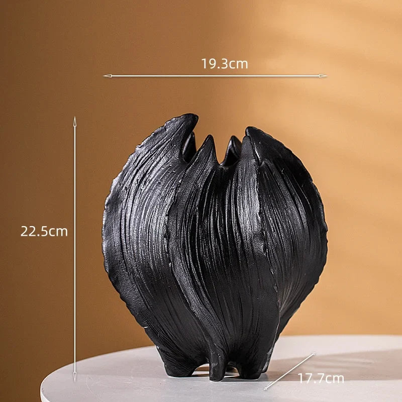 Afralia™ Folded Paths Ceramic Vase Abstract Home Decor Flower Arrangement Accessory