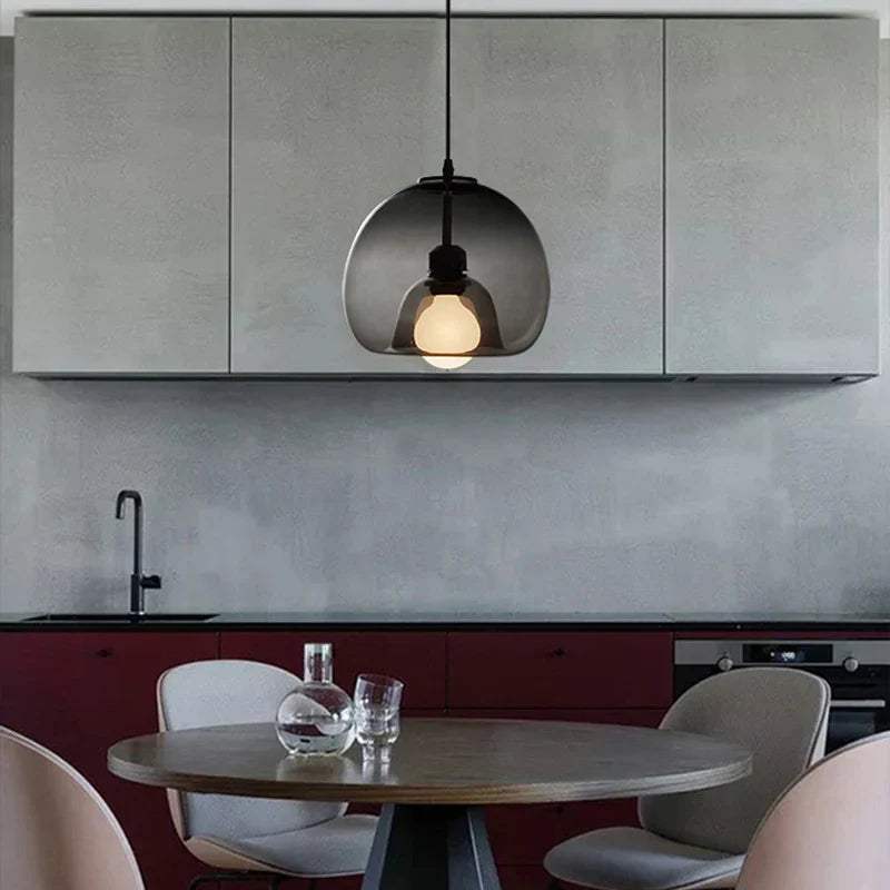Afralia™ Modern Glass Ball Pendant Lights for Restaurant and Bar