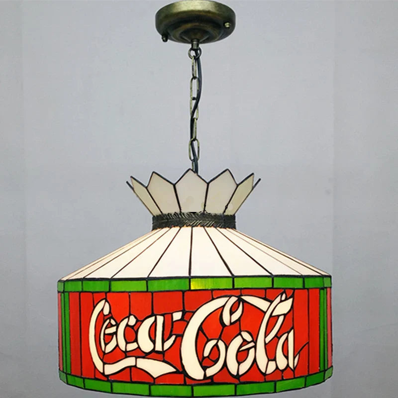 Afralia™ Mediterranean Tiffany Stained Glass Pendant Light for Dining Room and Kitchen