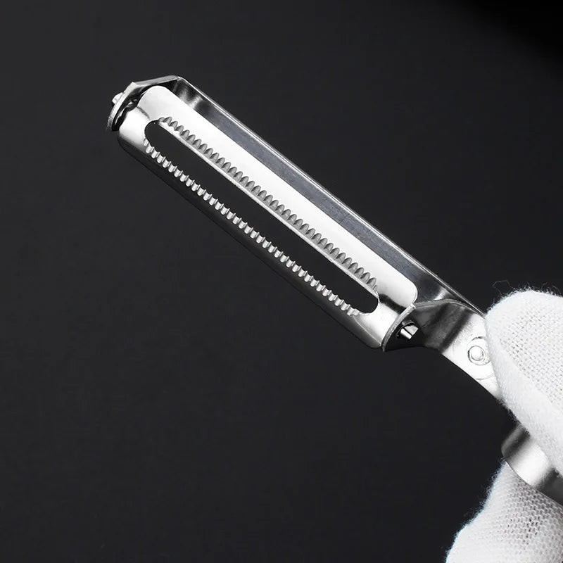 Afralia™ Stainless Steel Peeler: Multi-functional Kitchen Gadget with Easy-to-Clean Thickened Handle.