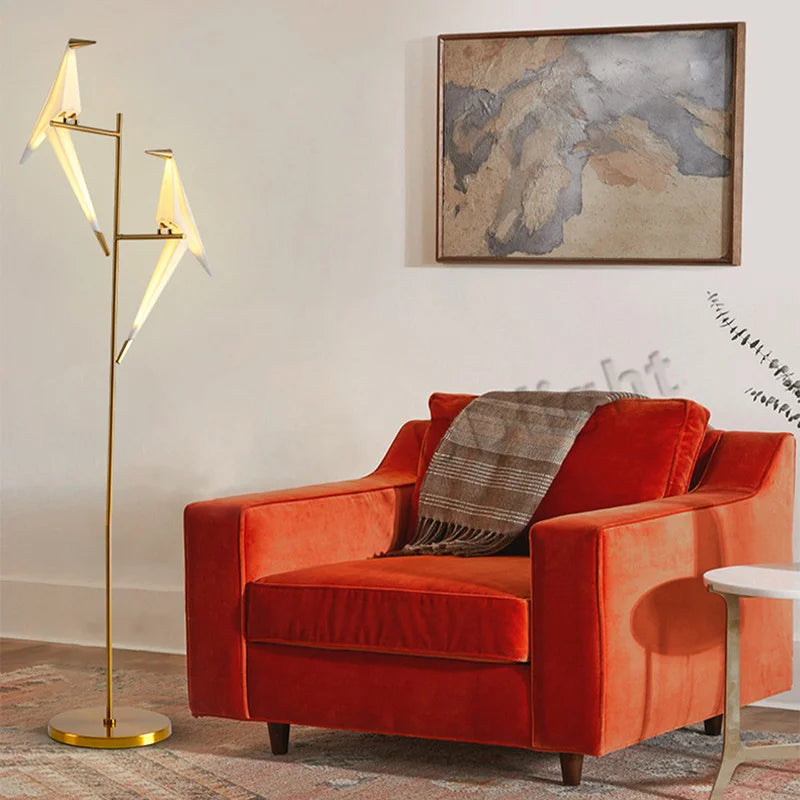 Afralia™ Paper Crane Bird Chandelier Pendant - Modern Creative Home Decor for Living Room