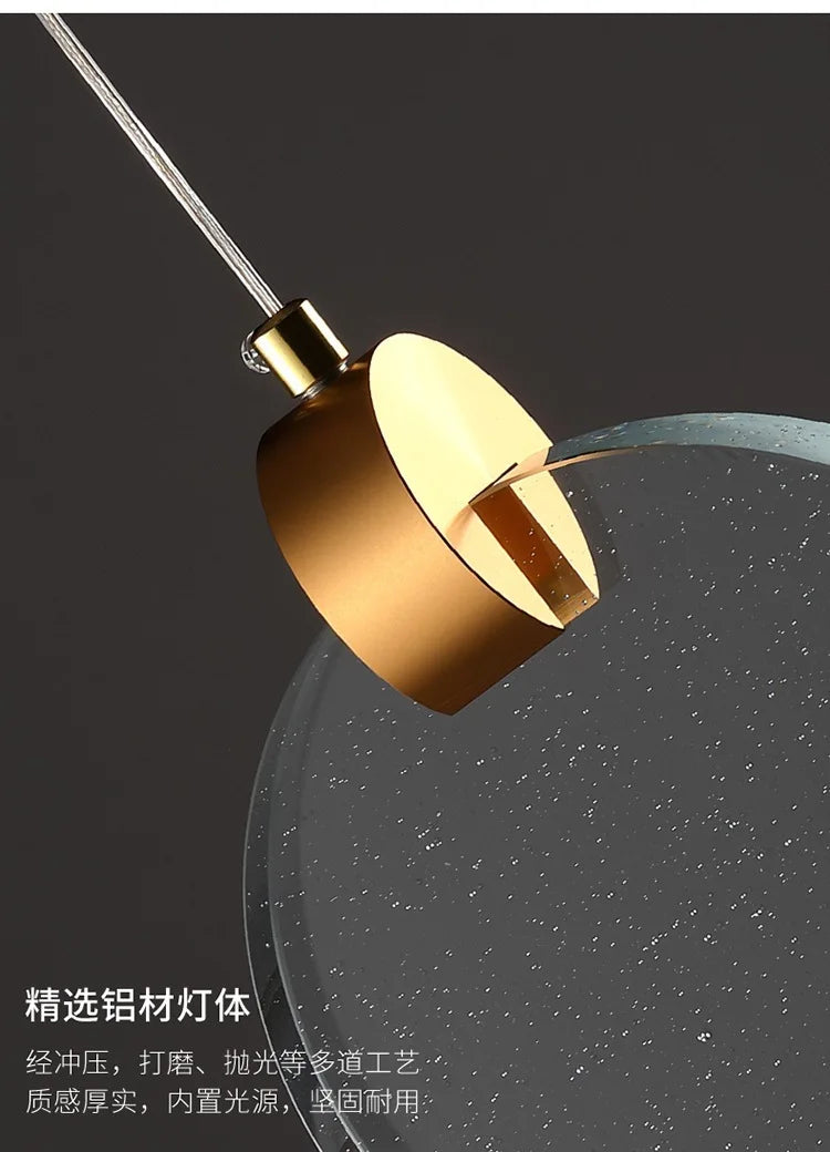 Afralia™ Modern Crystal Pendant Light for Bedroom and Living Room Decor