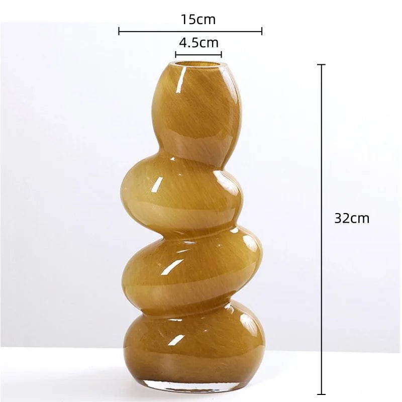 Afralia™ Geometric Glass Vase Stackable Terrarium Home Decor Flower Arrangement Holder