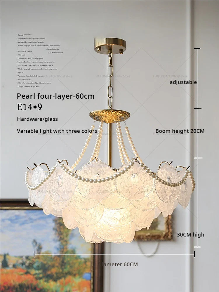 Afralia™ Crystal Chandelier: Modern Chic Pearl Light for Elegant Home Decor