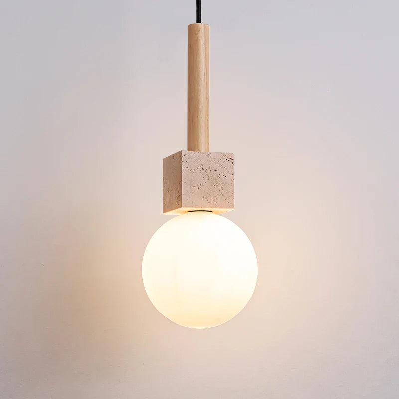 Afralia™ White Glass Ball LED Pendant Lights Nordic Modern Hanging Lamp