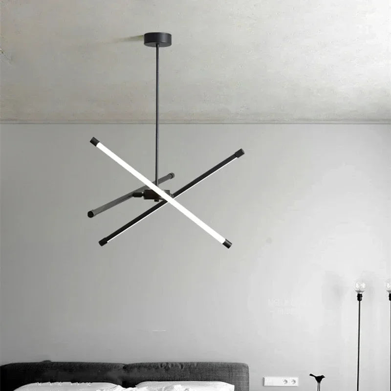 Afralia™ Modern Nordic Iron LED Chandelier for Living Room Bedroom - Minimalist Indoor Pendant Lighting