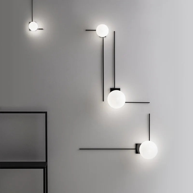 Afralia™ Glass Ball Wall Lights for Modern Home Decor and Artistic Lighting
