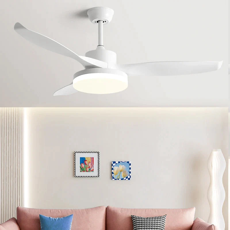 Afralia™ 52" DC Ceiling Fan with 3 ABS Blades and 60W LED Light, Remote Control