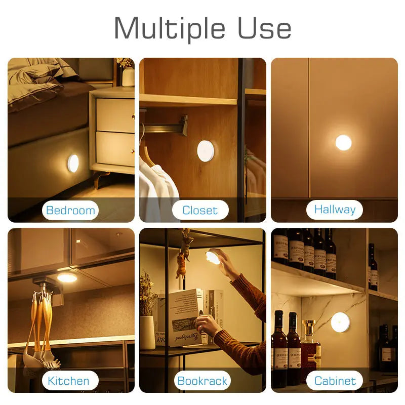 Afralia™ Motion Sensor Rechargeable Nightlights for Cabinet Stairs Closet Hallway