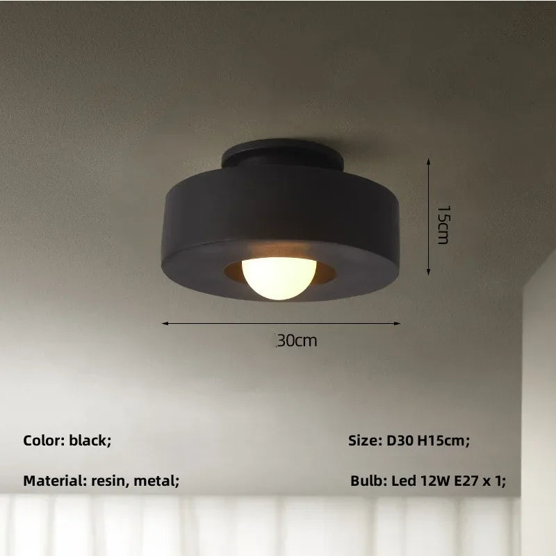 Afralia™ Macaron LED Ceiling Light Round E27 Minimalist Small Bedroom Hallway Balcony Fixture