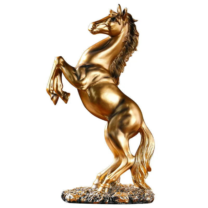 Afralia™ Resin Horse Statue Decorative Ornaments for Home Office Bookend Organization