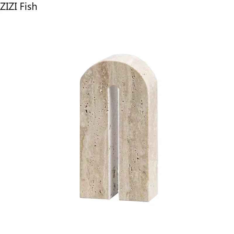 Afralia™ Stone Arch Geometry Ornament Desk Decoration Arc Artwork Statue Room Decor