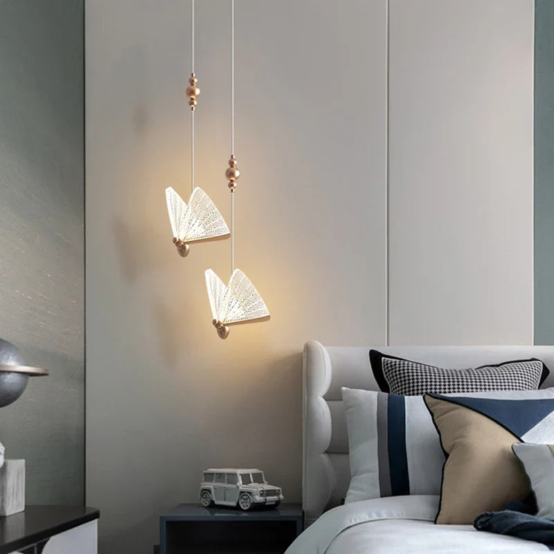 Afralia™ Butterfly Pendant Lights: Modern LED Luxury Creative Nordic Hanging Lamp