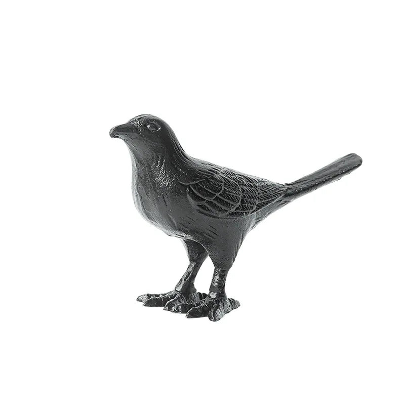 Afralia™ Cast Iron Bird Decoration: Elegant Home & Living Room Décor