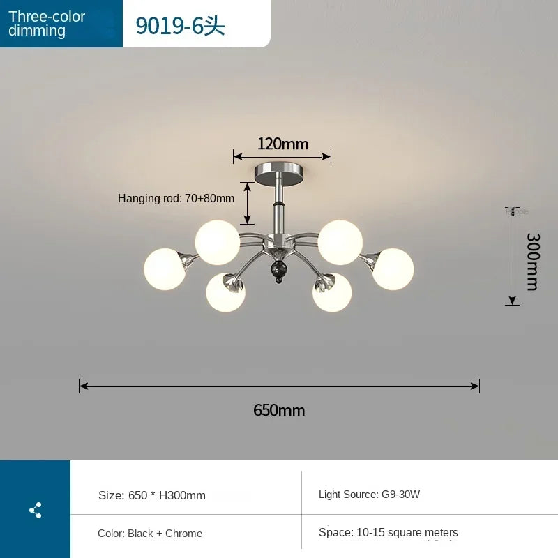 Afralia™ Nordic Light Luxury Chandelier - Modern, Creative, Warm Bedroom, Dining, Living Room Lamps