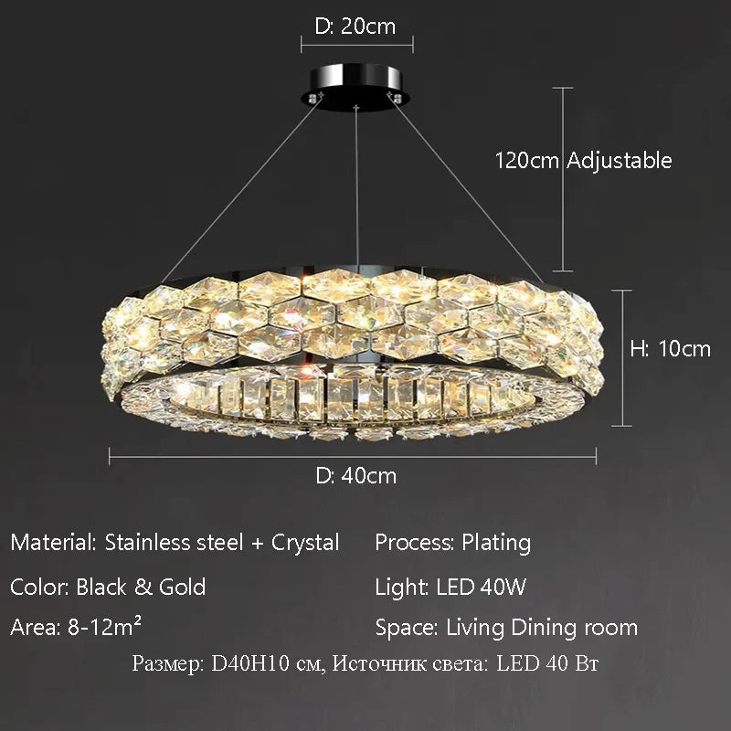 Afralia™ Modern Crystal Chandelier for Elegant Living Room Decor