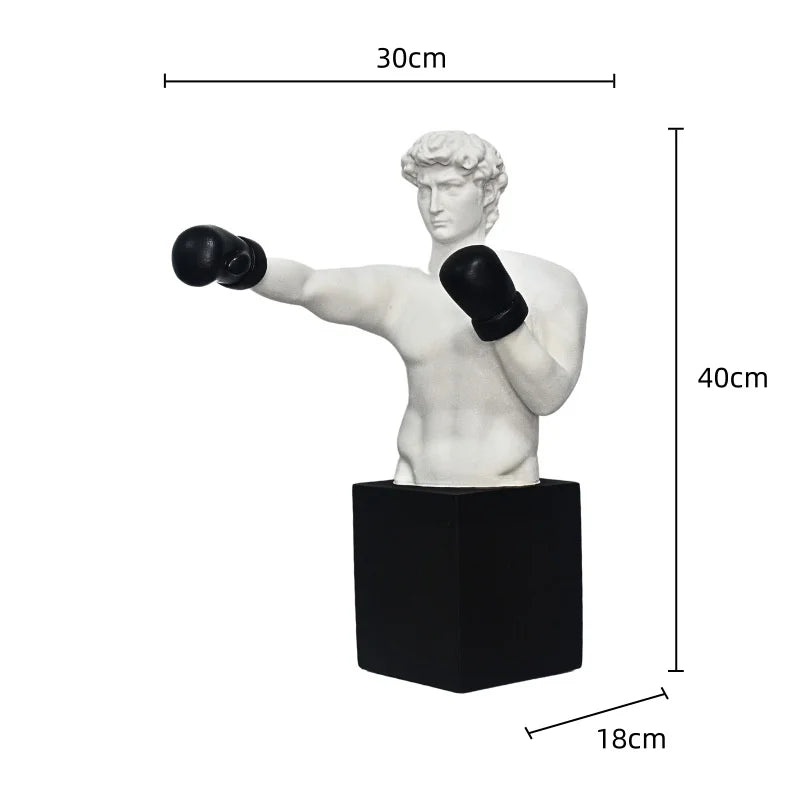 Afralia™ Boxer Resin Statue: Abstract Movement Figure Ornament for Home Decor